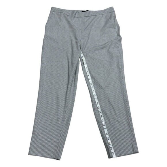 Banana Republic Hayden Pants Gray Micro Houndstooth Stretch Trousers Size 14 - Picture 8 of 10